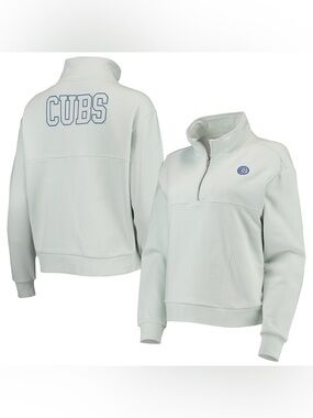 Chicago Cubs The Wild Collective Two-Hit Quarter-Zip Pullover - Light Blue - XL